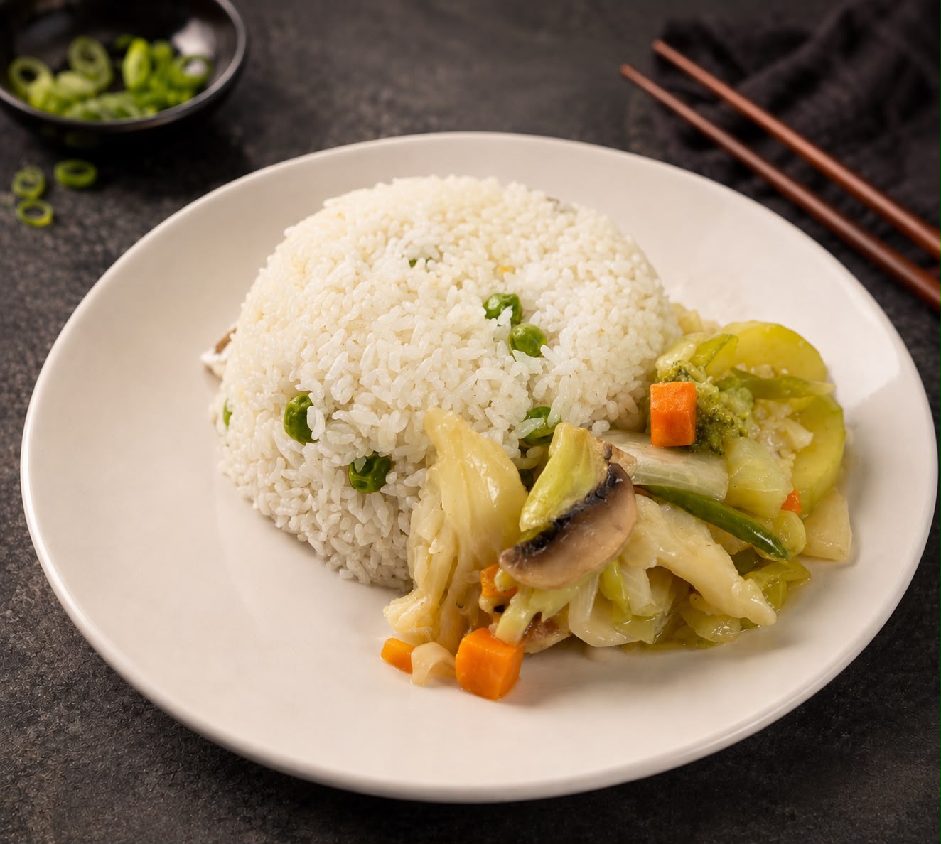 Mix Vegetable & Naan/Rice
